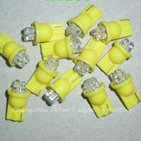 Wholesale GOOD!LED autolamp Instrument Bulb T10 4PCS DC24V YELLOW LED001-4