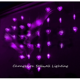 Wholesale GREAT!Holiday lighting showcase crystal curtain decoration 0.95*1.2m purple H062(2)