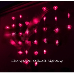 Wholesale GREAT!Holiday lighting showcase crystal curtain decoration 0.95*1.2m pink H062(4)