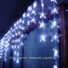 Wholesale NEW!LED holiday bulb door curtain showcase decoration 0.7*4m star LED lamp Blue H281(2)