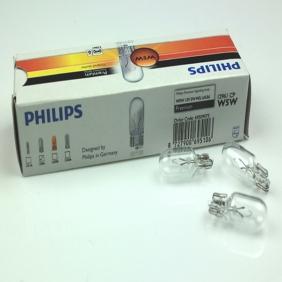 Wholesale Philips car bulbs T10 plug bubble 12961 12V W5W The width light meter light F195