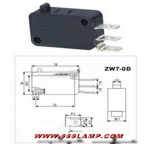 Wholesale GOOD!KW7-0D Sensitive Switch three feet on one side Opening and closing KG019
