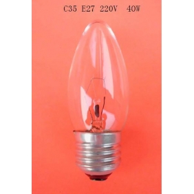Wholesale C35 E14S 220V 40W tip of the bubble crystal chandelier lamp candle lamp incandescent light transparent clear LED079 GOOD