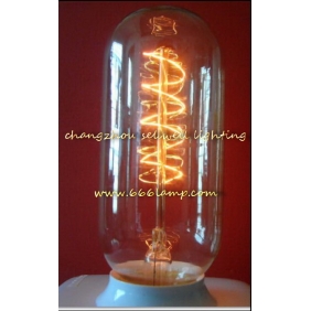 Wholesale GOOD!Yellow feet clear light long tube type Edison lamp bulbs 220V 40W E27 T45X110 AD012