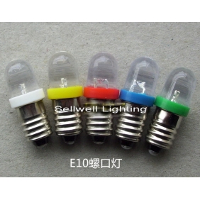 Wholesale GOOD!LED Indicating Lamp E10 DC4.5V 0.25W Light Color Yellow,Red,Blue,Green,White LED108