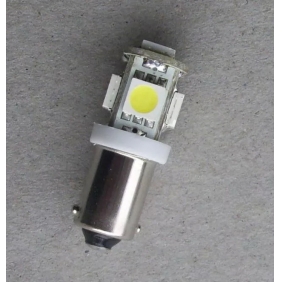 Wholesale NEW!LED Indicating Lamp BA9S Single Tail Flat Foot T10 5SMD-5050 12V 2.5W Light Color Red,Yellow,White,Blue,Green LED174