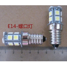 Wholesale GREAT!LED Indicating Lamp E14 Screw type 13SMD-5050 DC30V 5W Light Color Yellow,Red,Blue,Green,White LED199