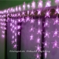 Wholesale NEW!LED holiday bulb door curtain showcase decoration 0.7*4m star LED lamp Pink H281(1)